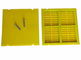 หน้าจอโพลียูรีเทนตาข่าย PU สีเหลืองกับตะขอสำหรับการสั่นของเหมือง