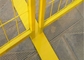 สีเหลืองความสูง 1.8 ม. แคนาดามาตรฐานการก่อสร้างกลางแจ้งรั้วแผงชั่วคราว