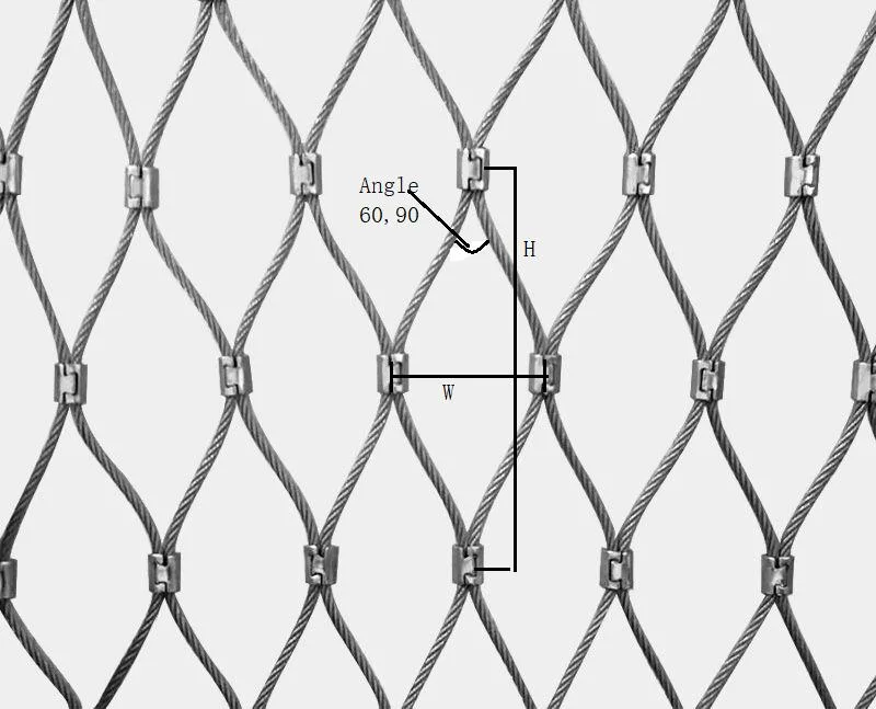สวนสัตว์ Cage ป้องกัน สแตนเลส Fence Screen Mesh ขยายเว็บ สายไฟสายเคเบิล 3