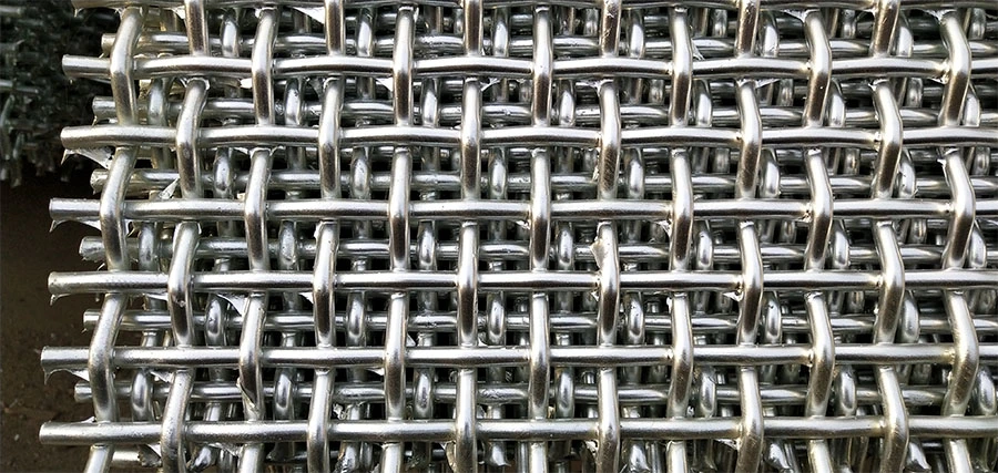 สแตนเลส Crimped สายเหมืองแร่ Sieve เครื่องสั่นหน้าจอ Mesh 4