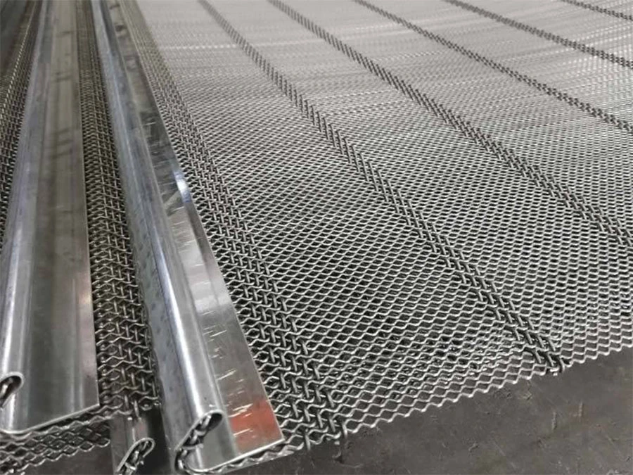 สแตนเลส Crimped สายเหมืองแร่ Sieve เครื่องสั่นหน้าจอ Mesh 5