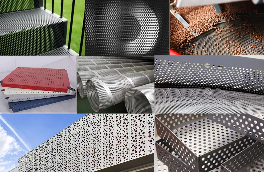 ขนาดหลุม 2 มม 3 มม เหล็กไร้สแตนเลส ผนังโลหะ perforated Mesh ผนังตกแต่งสําหรับการอากาศ 1