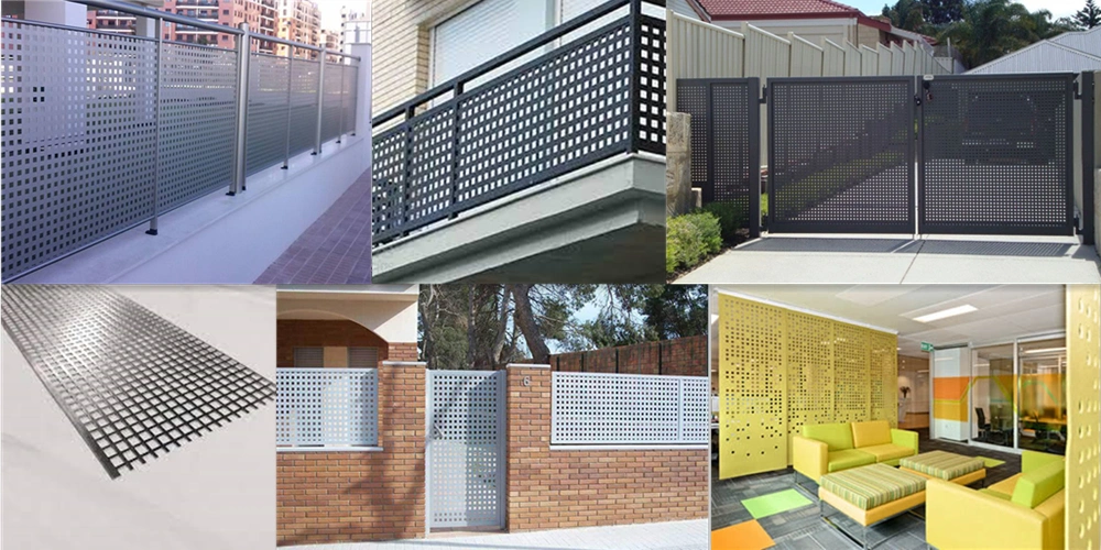 ขนาดหลุม 2 มม 3 มม เหล็กไร้สแตนเลส ผนังโลหะ perforated Mesh ผนังตกแต่งสําหรับการอากาศ 3