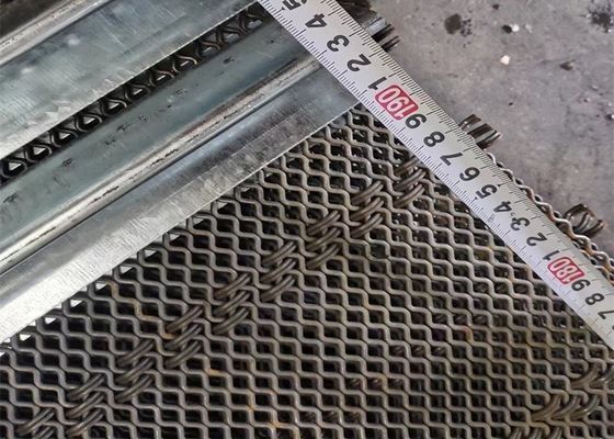 เหล็กดำ 4 มม. หน้าจอสั่นตาข่ายลวดทอสี่เหลี่ยมจีบ