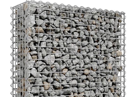 รูปร่างที่กำหนดเองตาข่าย Gabion รอยสังกะสีจุ่มร้อนสำหรับหน้าจอ Gabion