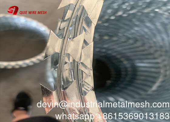 ตาข่ายลวดหนามใบมีดโกนเชื่อม ขนาด 75x150 มม. สำหรับแผงรั้ว