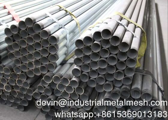ท่อเหล็กอาบสังกะสีแบบจุ่มร้อน Gi ขนาด 48.3 มม. 48.6 มม. A53