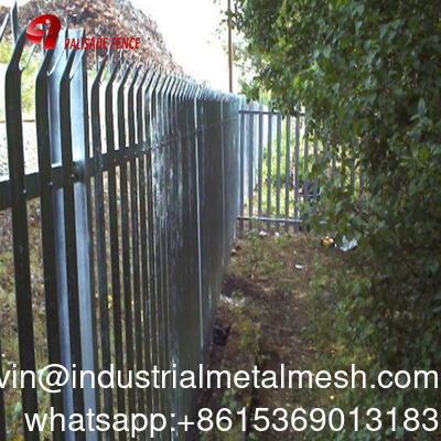 Wholesale Design อุตสาหกรรมสวน Powder Coating โลหะเหล็กกระปุก แผนกรั้ว Palisade เหล็กสําหรับกลางแจ้ง