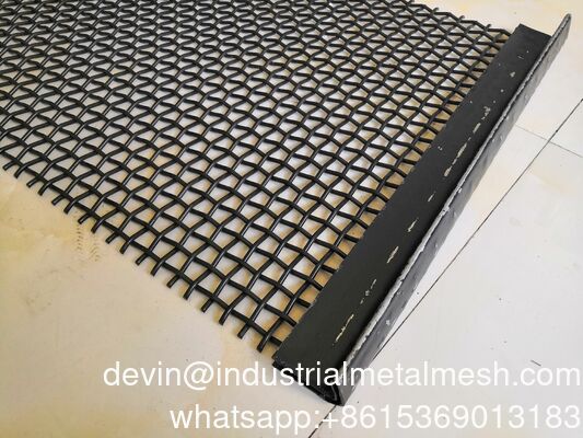 คาร์บอนสูง สี่เหลี่ยม Crimped สายใยผ้า Mesh, การทําเหมืองแร่ Screen Mesh สําหรับการทําเหมืองแร่
