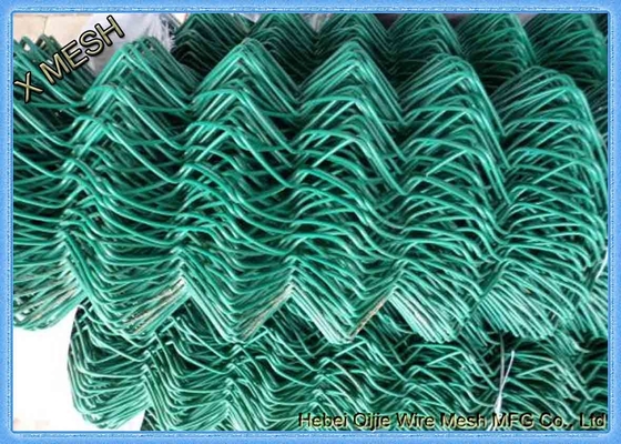 9 วัดรั้วเชื่อมโยงห่วงโซ่สีเคลือบ PVC สีเขียวสำหรับรั้วชนบทสูง 4 ฟุต