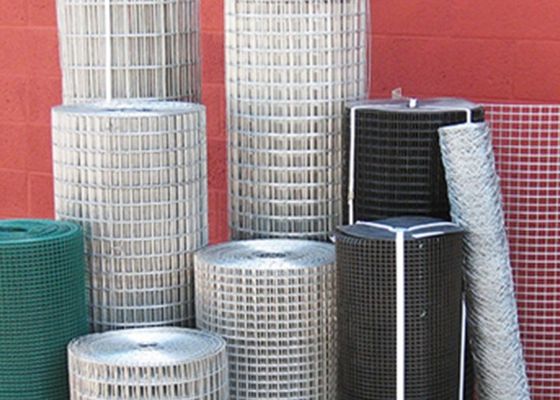 Antirust 2x2 Pvc Coated Welded Wire Mesh สำหรับป้องกันเครื่องจักรและกรงมะเขือเทศ
