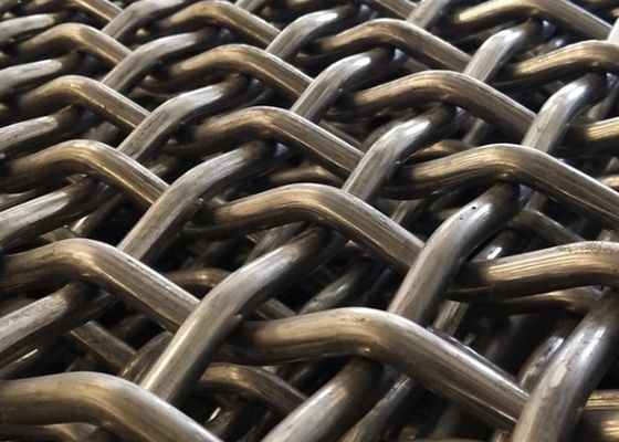 304 Mesh Crimped สแตนเลส Wire Mesh สําหรับการทําเหมืองแร่