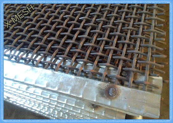 ตาข่ายหน้าจอสั่นขนาด 1.5x2 ม. รูสี่เหลี่ยมเหล็กคาร์บอนสูง