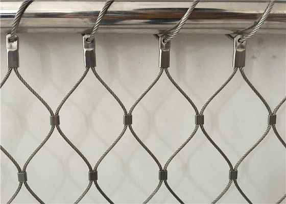 คุณภาพสูง สระว่ายน้ํา เรือนรั้วเหล็ก Mesh ยืดหยุ่น สแตนเลส สายใย สวนสัตว์ Mesh Fenc USA Fencing Mesh