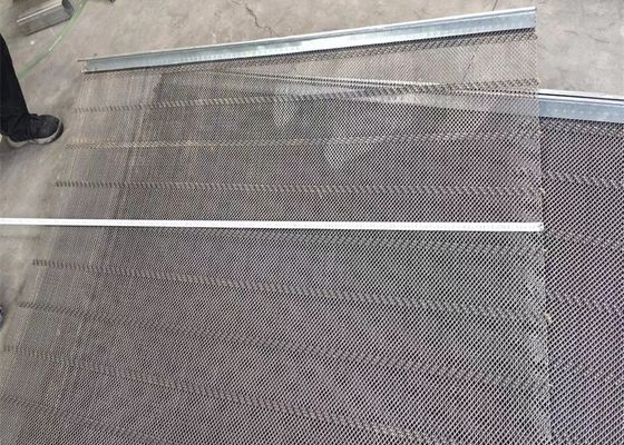 ลวดตาข่ายล็อค Crimped Wire Mining ขนาด 1 มม