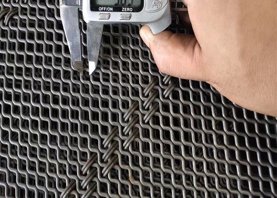 ลวดตาข่ายล็อค Crimped Wire Mining ขนาด 1 มม