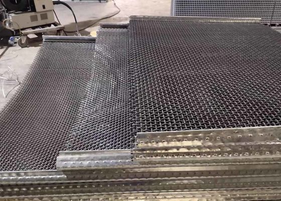 สแตนเลส Crimped สายเหมืองแร่ Sieve เครื่องสั่นหน้าจอ Mesh