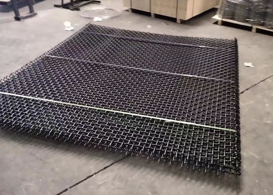 สแตนเลส Crimped สายเหมืองแร่ Sieve เครื่องสั่นหน้าจอ Mesh