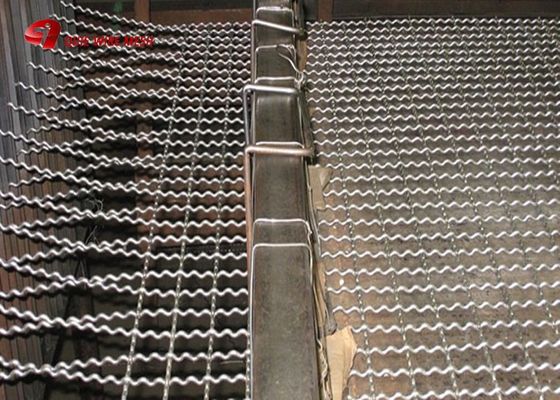 ความแข็งแรงในการดึงสูง 8x13mm เปิดเหล็กไร้สแตนเลส Crimped สาย Mesh