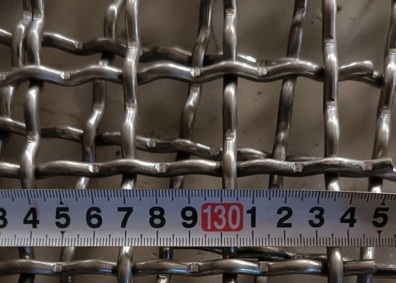 304 Mesh Crimped สแตนเลส Wire Mesh สําหรับการทําเหมืองแร่