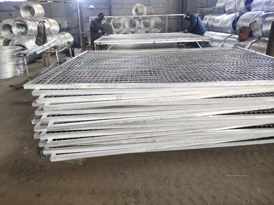 รั้วตาข่ายรั้วสังกะสีมาตรฐานออสเตรเลียเคลื่อนย้ายได้ด้วยเท้า PVC