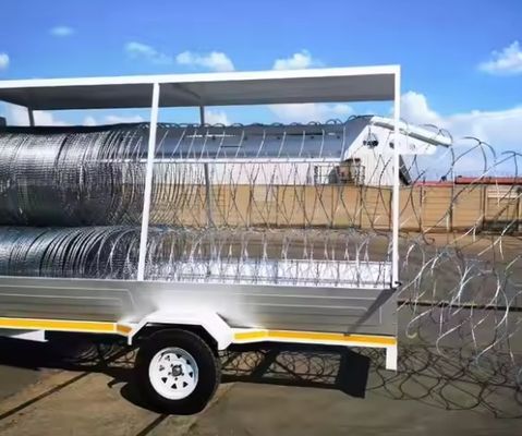 Razor Wire Mobile Security Barrier System รถยนต์ที่ใช้ได้เร็ว Razor Barrier