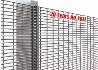 ภาระหนัก ราคาถูก พลาสติกโลหะ สวนคุก สถานีรถไฟ ความปลอดภัยสูง 358 แอนติแคลมป์ สายไหม Mesh รั้ว สําหรับขาย