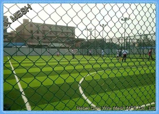 สังกะสีรูไซโคลน 60x60 50ft Pvc Coated Chain Link ฟันดาบสูง 1.8m