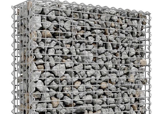 กรงหินชุบสังกะสีแบบจุ่มร้อนเชื่อมกล่อง Gabion ความหนาของลวด 4 มม