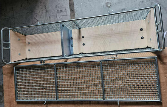 ห้องครัว 304 ตะกร้าเก็บลวดตาข่ายสแตนเลส 300x197x70mm