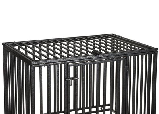 บ้านสุนัขสัตว์เลี้ยงพับได้โลหะพับได้พร้อมถาดถอดได้