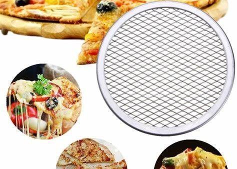 เครื่องมือครัว Flat Mesh Odm Aluminium Round Pizza Pan 12 Inch