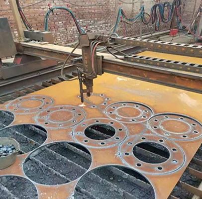 แผ่นเหล็กคาร์บอน SS400 เจาะรูสำหรับแผ่นตะแกรง