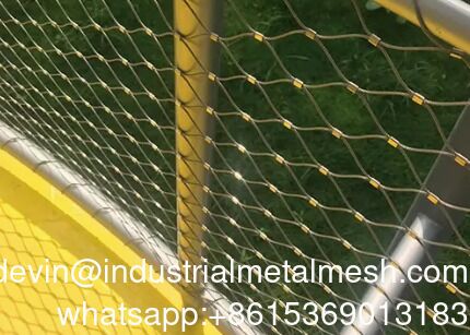 2mm กว้างสายเพชรยืดหยุ่น 304 316 สแตนเลสเคเบิล Ferrule สาย Mesh