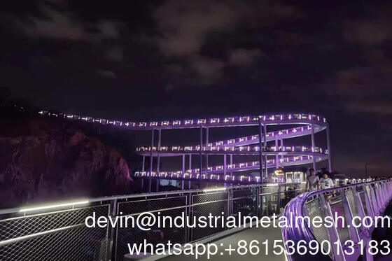 ตาข่ายลวดสแตนเลสสตีล SS 304 316 สำหรับสวนสัตว์ ตาข่ายลวดสลิงสำหรับนก