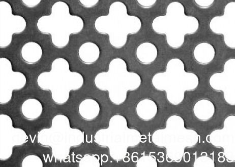 ความหนา 6 มิลลิเมตร กระดาษโลหะ perforated full leaf clover pattern