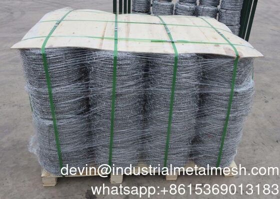 10m / ม้วน 16.5 Ga Double Razor Barbed Wire Security