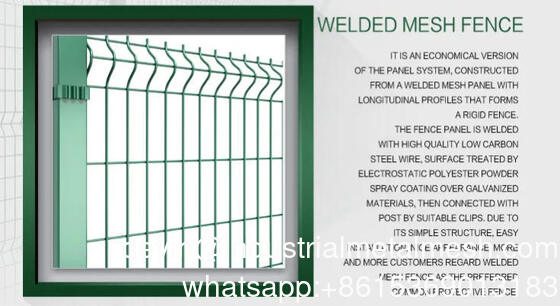 Hot Dip Galvanized 3D Outdoor Decorative Curved Welded Wire Mesh แผนกรั้วสวน