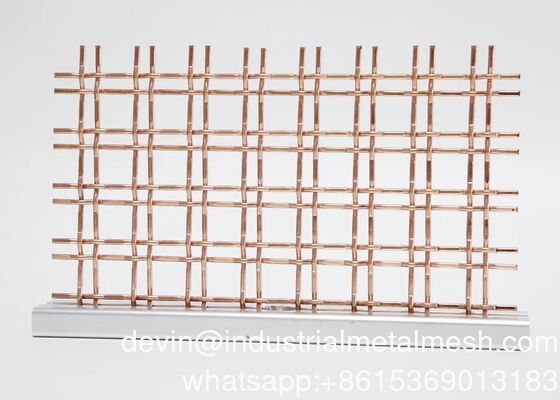 20 Mesh Lock Crimp Wire Mesh 304 สแตนเลส เนื้อโลหะตกแต่ง