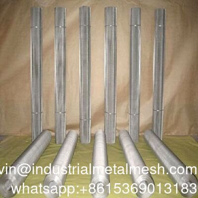 ตาข่ายลวดสแตนเลสสานลายทวิลล์ขนาดใหญ่แบบเรียบ 304 316