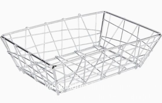 ตะกร้าเก็บไข่ขนมอบสแตนเลสสตีลดีไซน์ OEM สำหรับร้านอาหารฟาสต์ฟู้ด