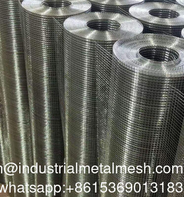 ผ้าเหล็กฮาร์ดแวร์มาตรฐาน 1/4" 1/2" ม้วนตาข่ายลวดเชื่อมสังกะสีสำหรับรั้วสัตว์