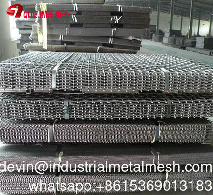คาร์บอนสูง สี่เหลี่ยม Crimped สายใยผ้า Mesh, การทําเหมืองแร่ Screen Mesh สําหรับการทําเหมืองแร่