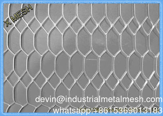 PVC Powder Coating Expanded Metal Mesh ISO Galvanized Expanded Metal Wire Mesh การผลิต Mesh ประดับ