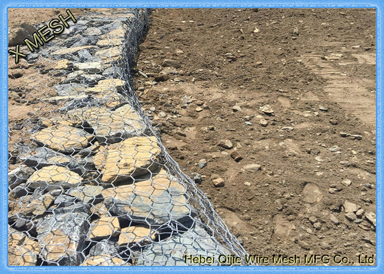 กระเช้าแบบ Gabion 8x10cm เปิดตัวรอยท่อเหล็กชุบสังกะสีแบบจุ่มร้อน