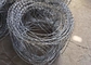 ประเภทกากบาทและวัสดุลวดเหล็ก Oem Concertina Razor Wire Anti Rust 10m / Roll