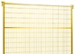 แผงรั้วชั่วคราวก่อสร้างกลางแจ้งสีเหลืองแคนาดาความสูง 1.8 ม