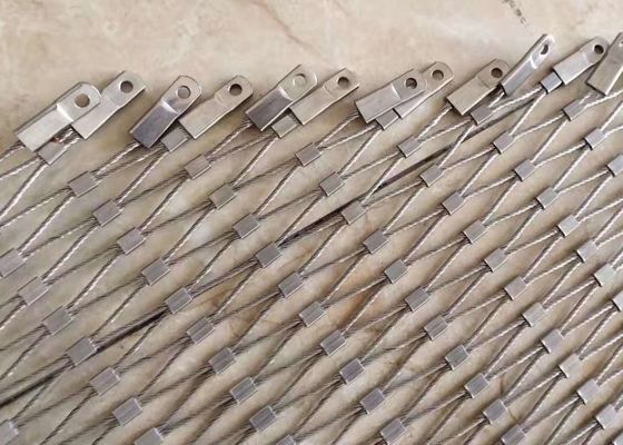 ลูกกรงป้องกันการกัดกร่อนสแตนเลส 316 ลวดสลิงตาข่ายสำหรับการป้องกันและความปลอดภัย