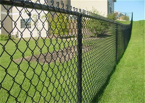 60x60mm Pvc Coated Galvanized Chain Link Fence Fabric เพื่อความปลอดภัย
