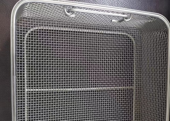ห้องครัว 304 ตะกร้าเก็บลวดตาข่ายสแตนเลส 300x197x70mm